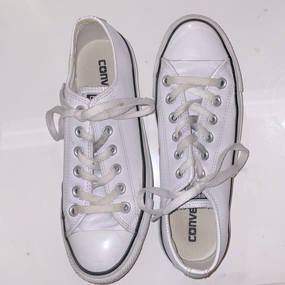 low white converse womens
